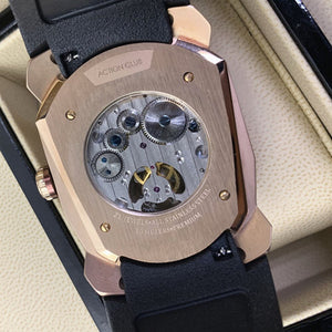 Watch ESDIN&ACTION CLUB TOURBILLON Super Fashion 2021-2022,  96 Diamond's 0.12 carat Tourbillon Men Wristwatches Seagull Movement Luminous Hand Clock Genuine Rubber Rectangle