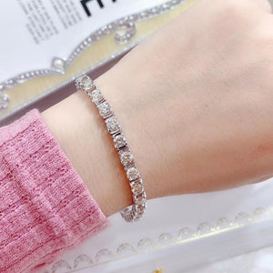 Bracelet AEAW & JEWELRY Diamond 11,505 carat, Clarity VS Color IJ,   Hip Hop Full Iced White Gold 18K AU750 , Trendy Style Special for Women