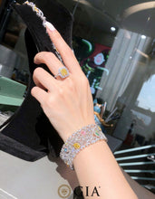 Load image into Gallery viewer, GIA BRACELET WOMEN&#39;S GEMSTONES 11 pcs of Colored Diamonds total 7.67ct Solid 18K Gold  Gemstones Jewellery Bracelets for women Fine Bracelet