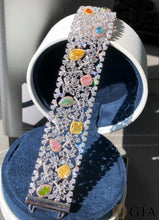 Load image into Gallery viewer, GIA BRACELET WOMEN&#39;S GEMSTONES 11 pcs of Colored Diamonds total 7.67ct Solid 18K Gold  Gemstones Jewellery Bracelets for women Fine Bracelet