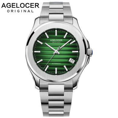 Switzerland AGELOCER Watch Men's Automatic Mechanical Power Reserve 80 Hours Full 316L Steel Sapphire Relogio Masculino