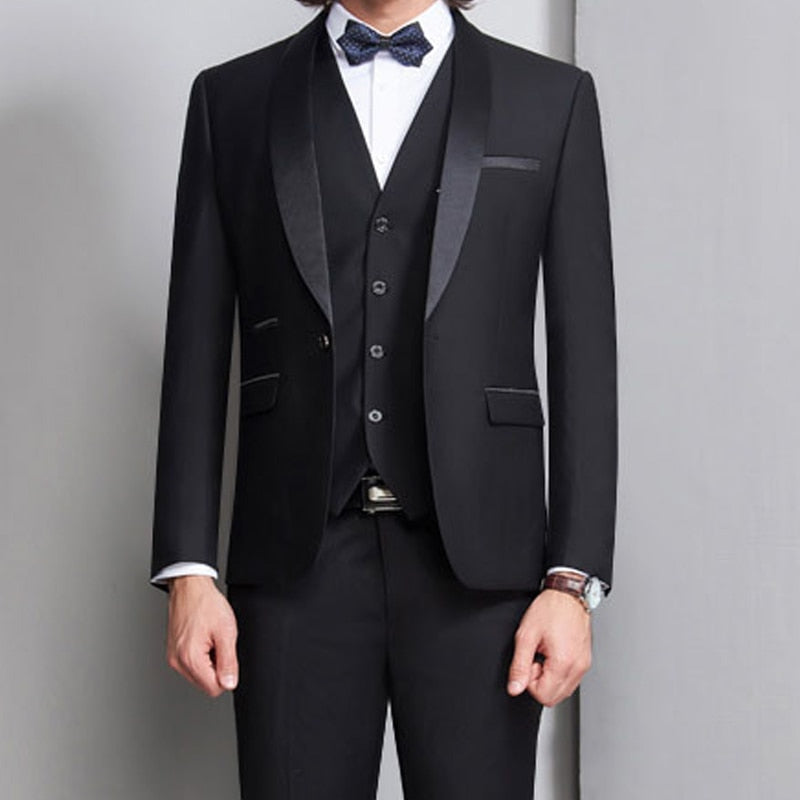 SUIT MEN 2020 Black Groom Tuxedos for Wedding Prom Men Suits 3 Piece S –  THOMIS MIPHILDIN