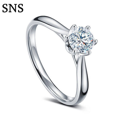 0.3CT Certificated Round 100%  Diamonds  Women Trendy Fine Jewelry Ring 14k Solid White Gold
