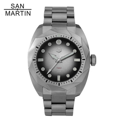 San Martin Men 50 Bar Diver Diving часы  Case Titanium System Mechanic Automatic Glass Sapphire Movement system Wristes SW200