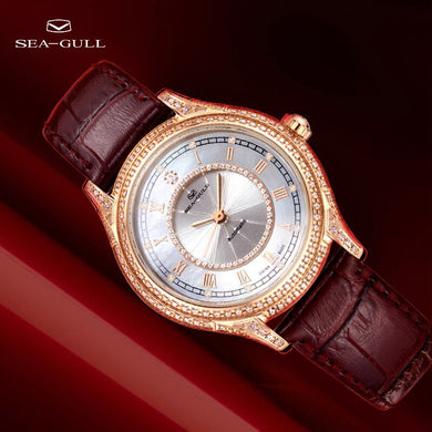 SEA-GULL  ST18&11-3L Crystal Diamond's Retro Watch women's ,  mechanical  automatic fashion retro belt watch master series