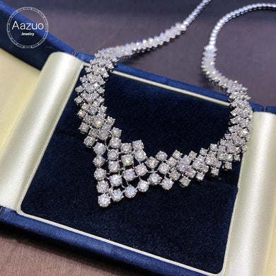 Luxury NEACKLACE&AAZUO Women , White Gold AU750 18K, Diamond's 10.0ctw gifted for Womens Wedding , Party , Evening Celebrate.