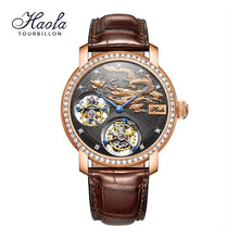 Load image into Gallery viewer, HAOFA LIMITED EDITION 5/20 KOO2,Double Tourbillon,Luxury 18K Rose Gold Case,18K Rose Gold Clip Close, Solid Gold 18K Dial Totem Engraving,68 Diamonds 0.15ctw;
